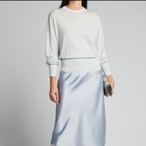 Theory Blouson-Fit Wool Crewneck Sweater